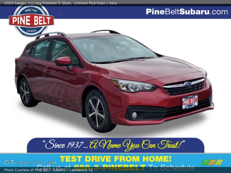 Crimson Red Pearl / Ivory 2020 Subaru Impreza Premium 5-Door