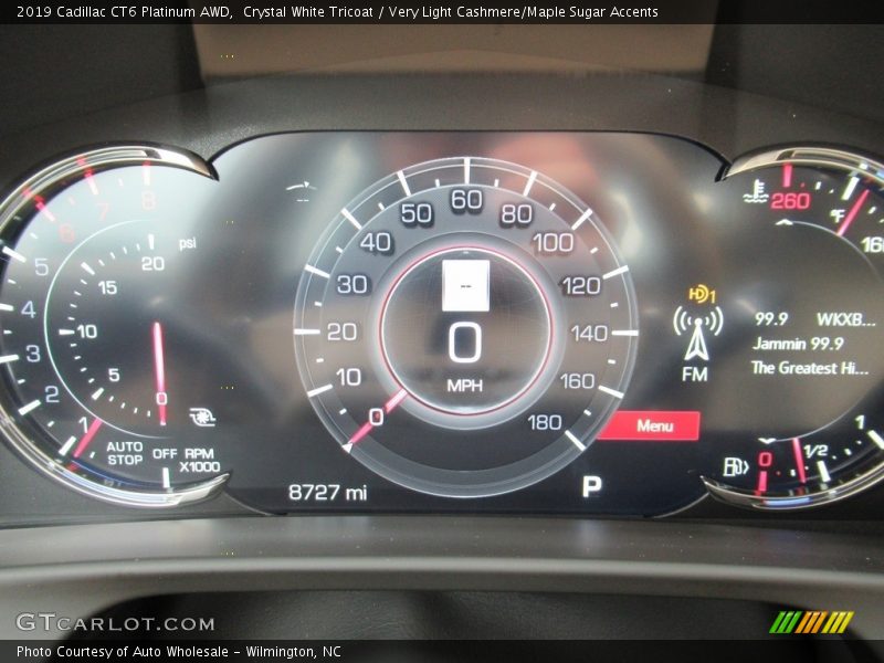 Crystal White Tricoat / Very Light Cashmere/Maple Sugar Accents 2019 Cadillac CT6 Platinum AWD
