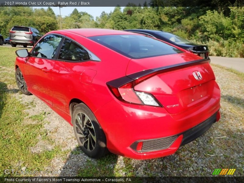 Rallye Red / Black 2017 Honda Civic LX Coupe