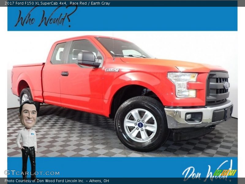 Race Red / Earth Gray 2017 Ford F150 XL SuperCab 4x4