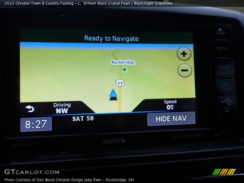 Brilliant Black Crystal Pearl / Black/Light Graystone 2013 Chrysler Town & Country Touring - L