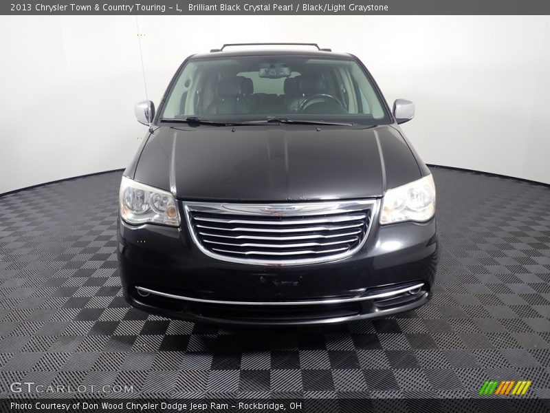 Brilliant Black Crystal Pearl / Black/Light Graystone 2013 Chrysler Town & Country Touring - L