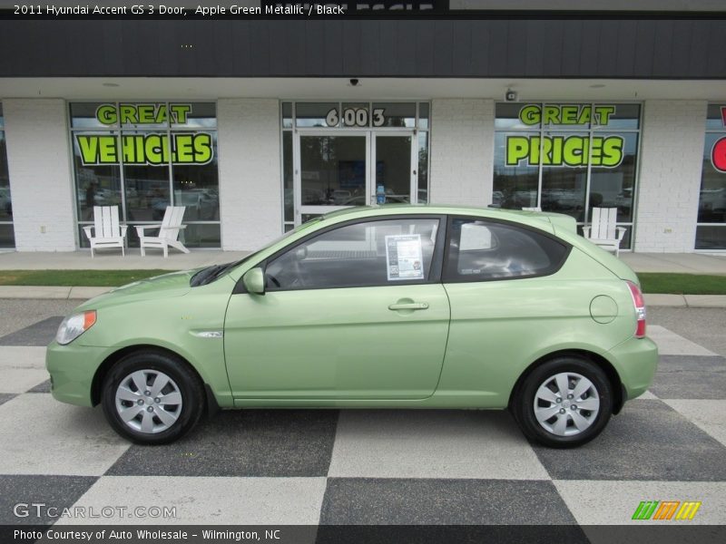 Apple Green Metallic / Black 2011 Hyundai Accent GS 3 Door
