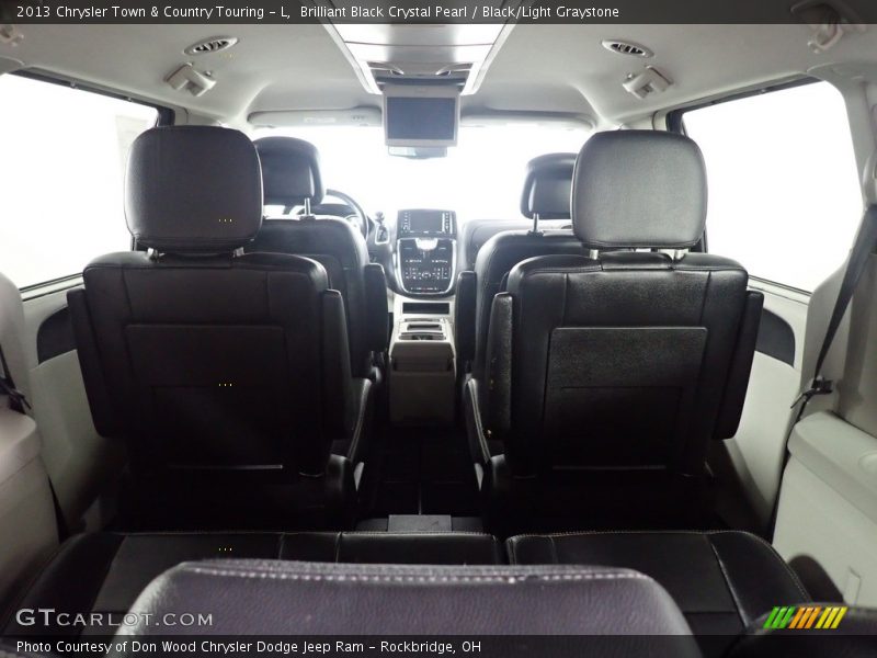 Brilliant Black Crystal Pearl / Black/Light Graystone 2013 Chrysler Town & Country Touring - L