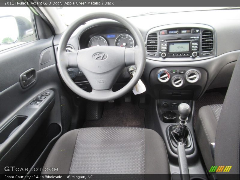 Apple Green Metallic / Black 2011 Hyundai Accent GS 3 Door