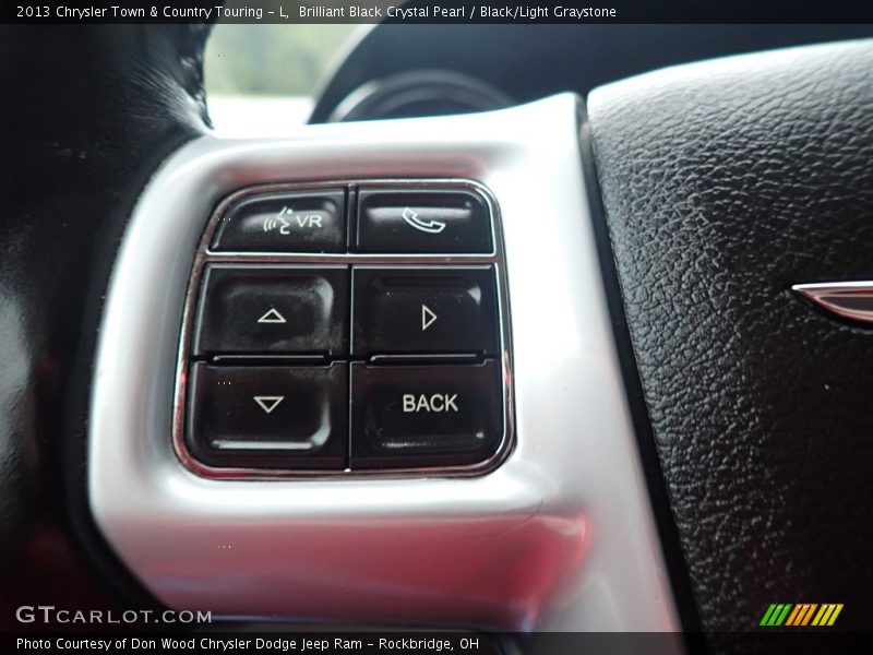 Brilliant Black Crystal Pearl / Black/Light Graystone 2013 Chrysler Town & Country Touring - L