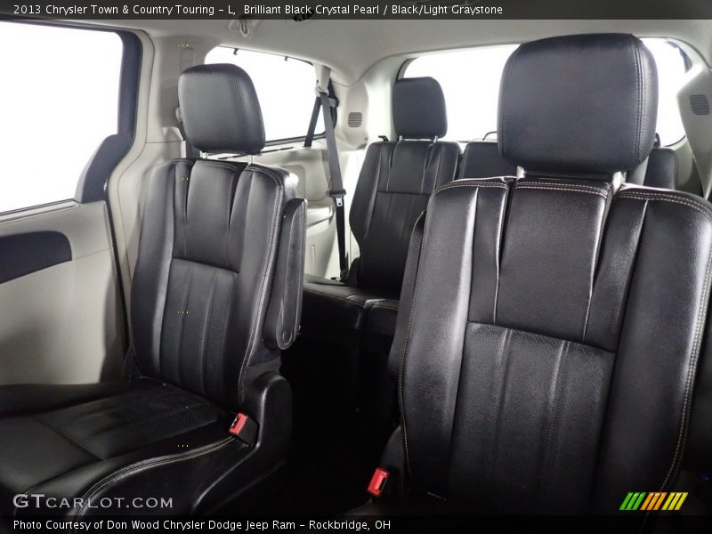 Brilliant Black Crystal Pearl / Black/Light Graystone 2013 Chrysler Town & Country Touring - L