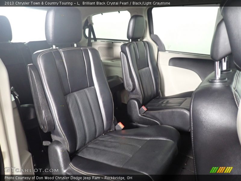Brilliant Black Crystal Pearl / Black/Light Graystone 2013 Chrysler Town & Country Touring - L