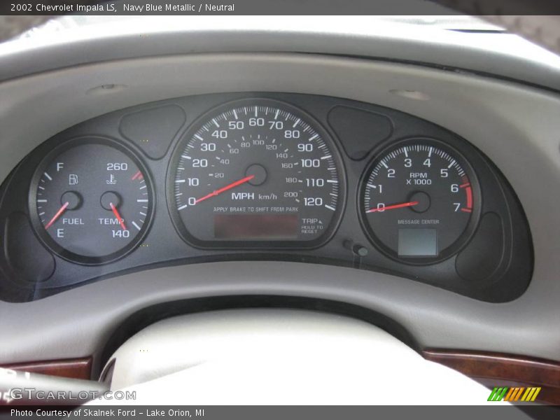Navy Blue Metallic / Neutral 2002 Chevrolet Impala LS