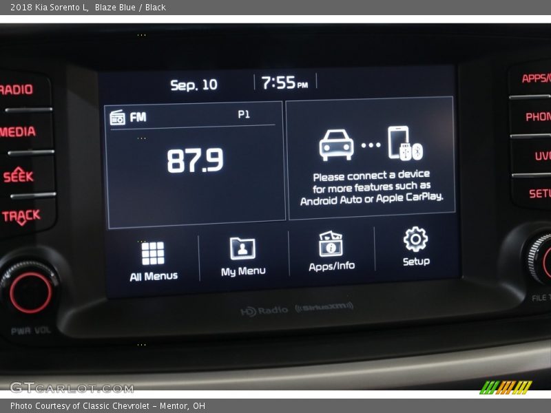 Blaze Blue / Black 2018 Kia Sorento L