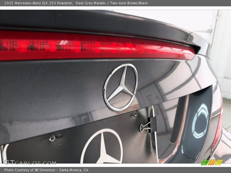 Steel Grey Metallic / Two-tone Brown/Black 2015 Mercedes-Benz SLK 250 Roadster