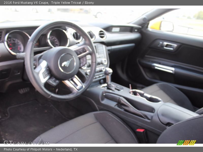 Triple Yellow Tricoat / Ebony 2016 Ford Mustang V6 Coupe