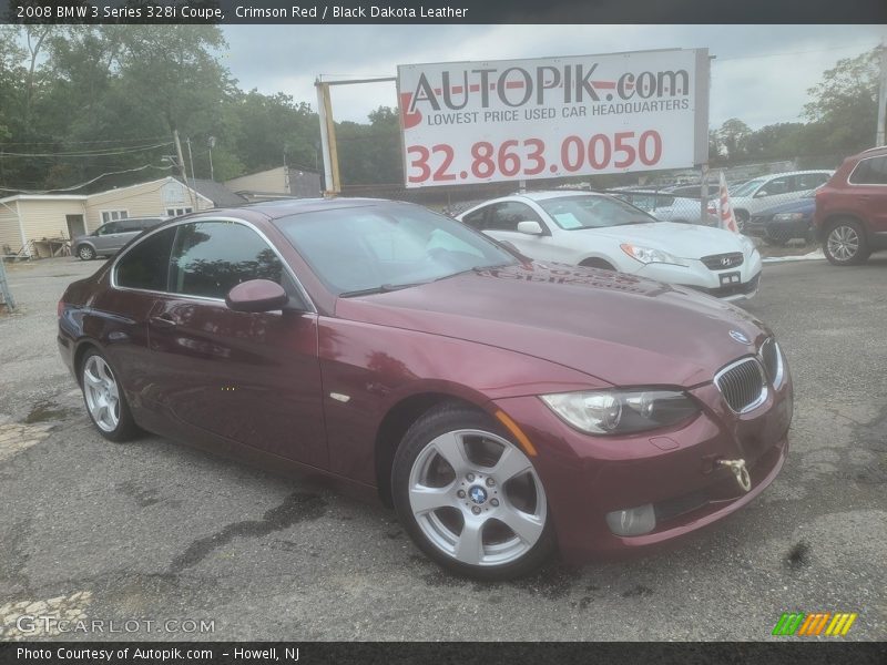 Crimson Red / Black Dakota Leather 2008 BMW 3 Series 328i Coupe