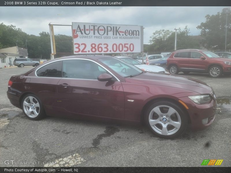 Crimson Red / Black Dakota Leather 2008 BMW 3 Series 328i Coupe