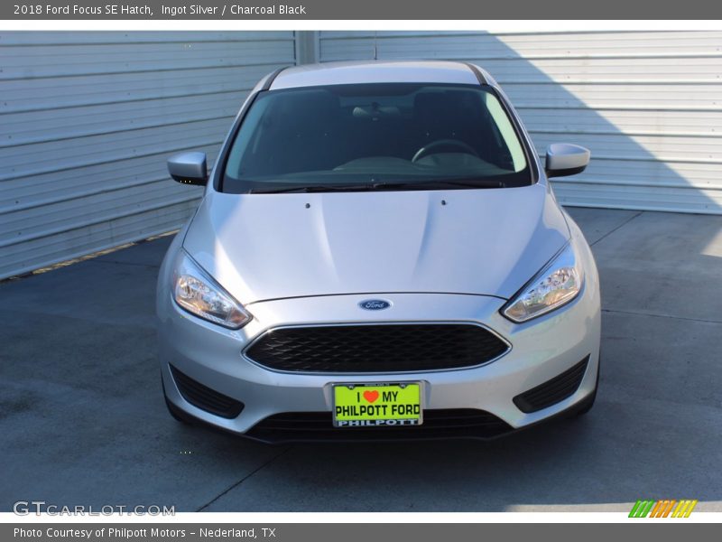 Ingot Silver / Charcoal Black 2018 Ford Focus SE Hatch