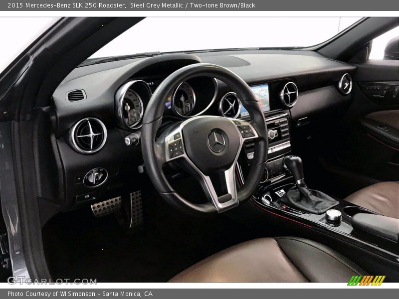 Two-tone Brown/Black Interior - 2015 SLK 250 Roadster 