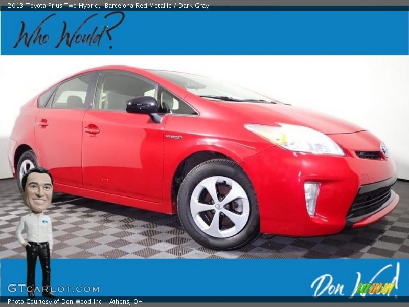 Barcelona Red Metallic / Dark Gray 2013 Toyota Prius Two Hybrid