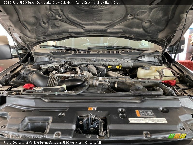 Stone Gray Metallic / Earth Gray 2019 Ford F350 Super Duty Lariat Crew Cab 4x4