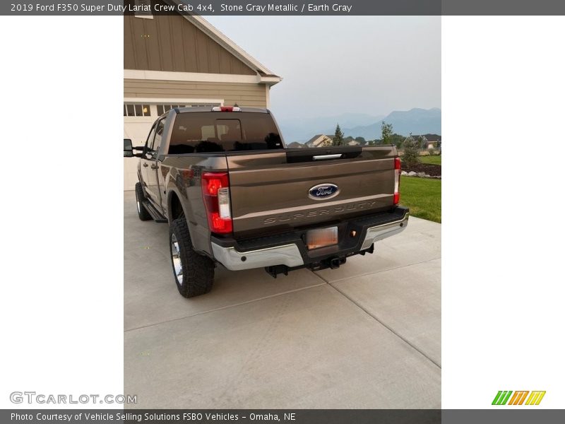 Stone Gray Metallic / Earth Gray 2019 Ford F350 Super Duty Lariat Crew Cab 4x4