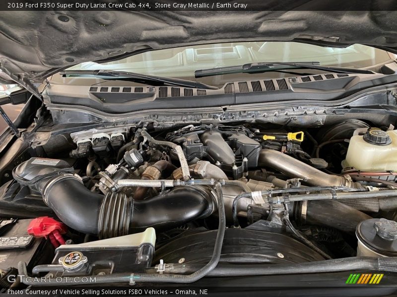 Stone Gray Metallic / Earth Gray 2019 Ford F350 Super Duty Lariat Crew Cab 4x4