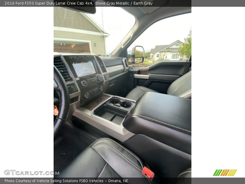 Stone Gray Metallic / Earth Gray 2019 Ford F350 Super Duty Lariat Crew Cab 4x4