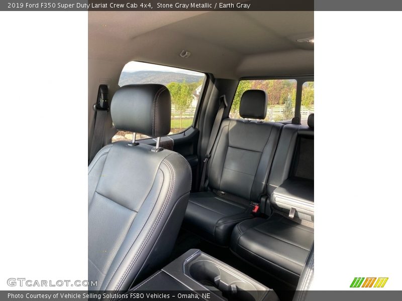 Stone Gray Metallic / Earth Gray 2019 Ford F350 Super Duty Lariat Crew Cab 4x4