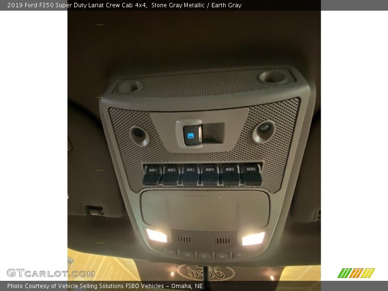 Stone Gray Metallic / Earth Gray 2019 Ford F350 Super Duty Lariat Crew Cab 4x4