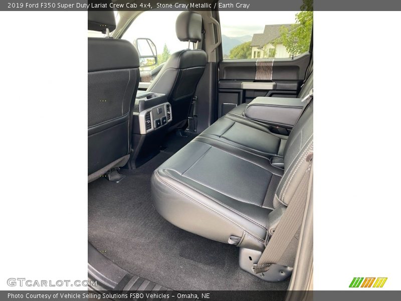 Stone Gray Metallic / Earth Gray 2019 Ford F350 Super Duty Lariat Crew Cab 4x4