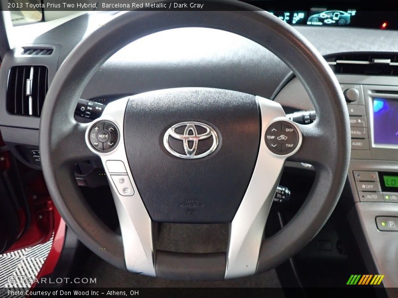 Barcelona Red Metallic / Dark Gray 2013 Toyota Prius Two Hybrid