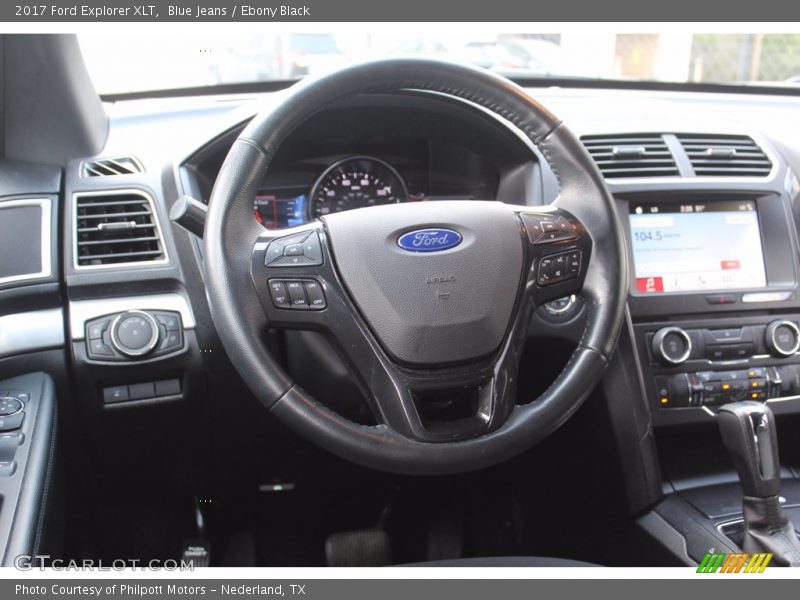 Blue Jeans / Ebony Black 2017 Ford Explorer XLT