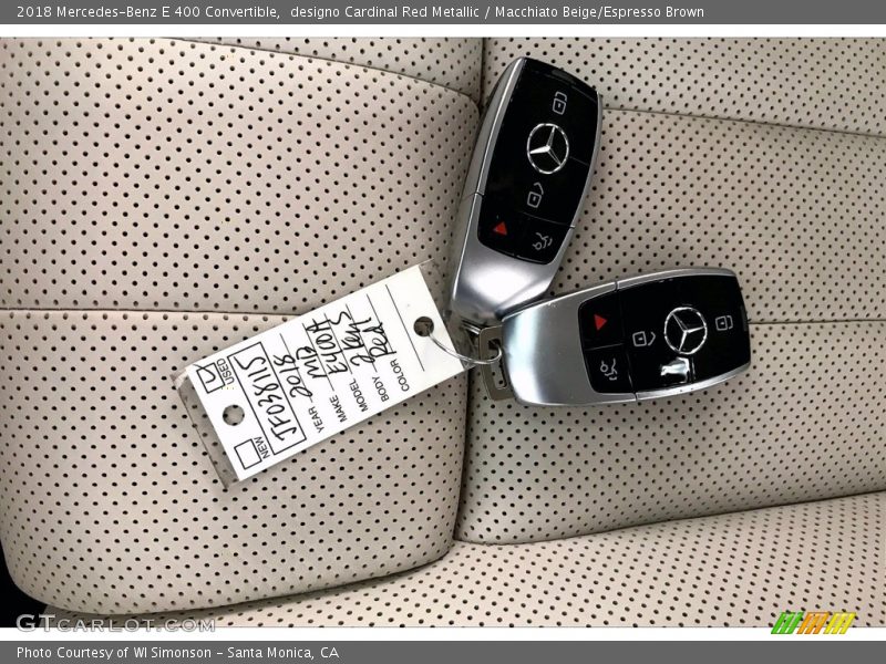 designo Cardinal Red Metallic / Macchiato Beige/Espresso Brown 2018 Mercedes-Benz E 400 Convertible