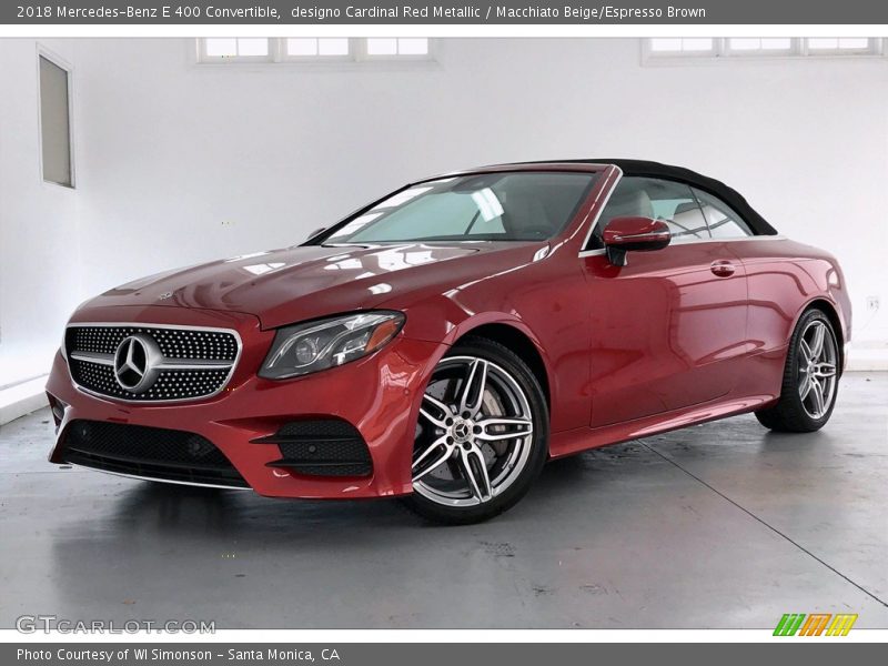 designo Cardinal Red Metallic / Macchiato Beige/Espresso Brown 2018 Mercedes-Benz E 400 Convertible