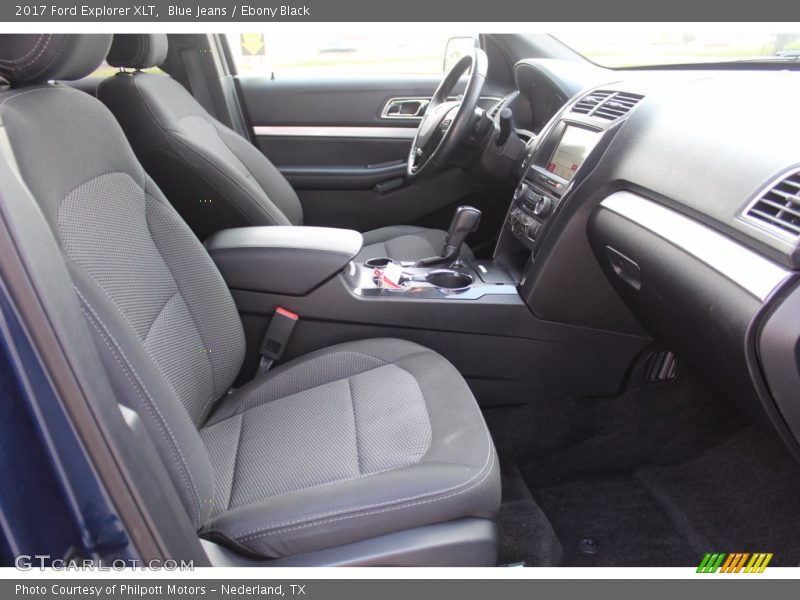 Blue Jeans / Ebony Black 2017 Ford Explorer XLT