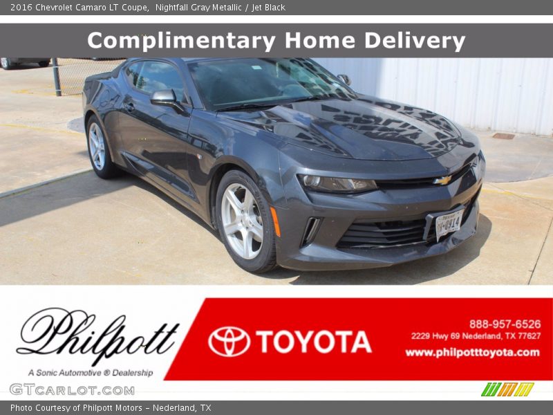 Nightfall Gray Metallic / Jet Black 2016 Chevrolet Camaro LT Coupe