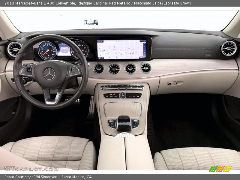 designo Cardinal Red Metallic / Macchiato Beige/Espresso Brown 2018 Mercedes-Benz E 400 Convertible