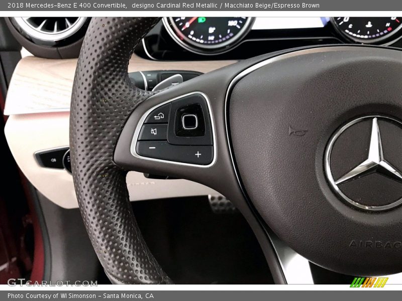 designo Cardinal Red Metallic / Macchiato Beige/Espresso Brown 2018 Mercedes-Benz E 400 Convertible