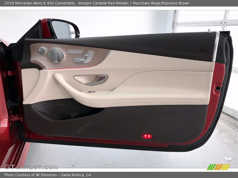 designo Cardinal Red Metallic / Macchiato Beige/Espresso Brown 2018 Mercedes-Benz E 400 Convertible