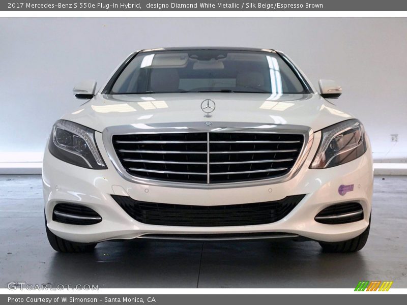 designo Diamond White Metallic / Silk Beige/Espresso Brown 2017 Mercedes-Benz S 550e Plug-In Hybrid