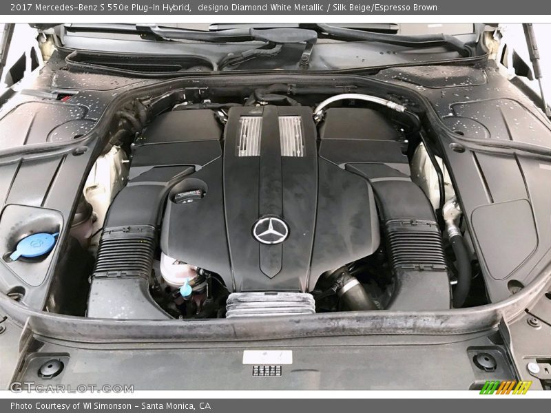 designo Diamond White Metallic / Silk Beige/Espresso Brown 2017 Mercedes-Benz S 550e Plug-In Hybrid