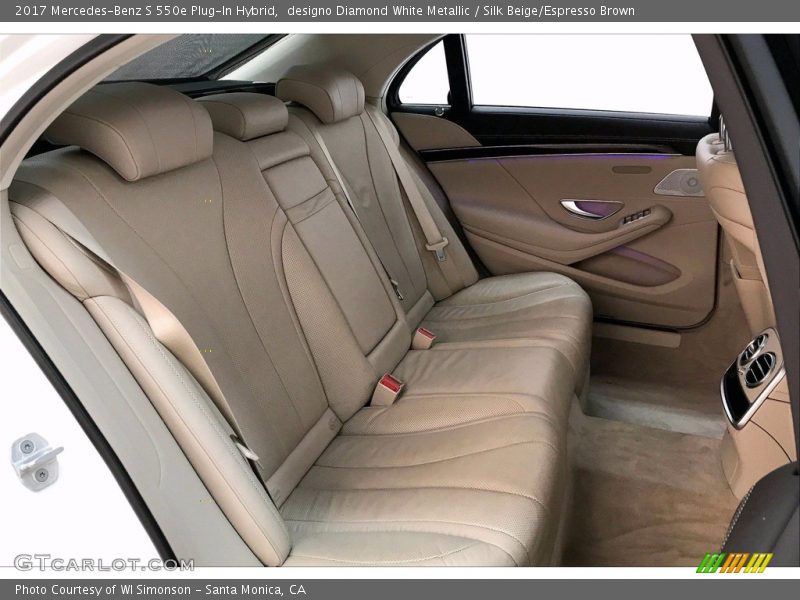 designo Diamond White Metallic / Silk Beige/Espresso Brown 2017 Mercedes-Benz S 550e Plug-In Hybrid
