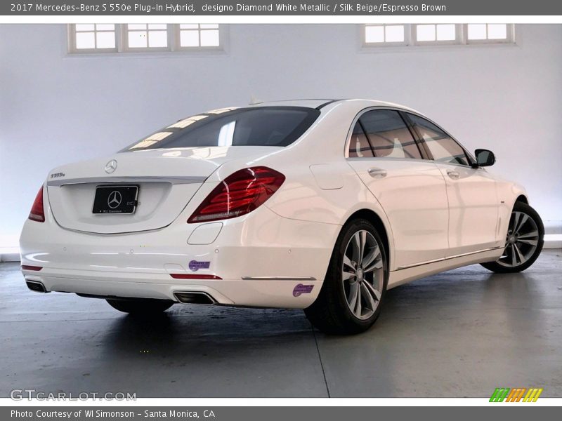 designo Diamond White Metallic / Silk Beige/Espresso Brown 2017 Mercedes-Benz S 550e Plug-In Hybrid
