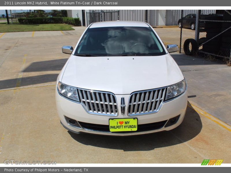 White Platinum Tri-Coat / Dark Charcoal 2011 Lincoln MKZ Hybrid