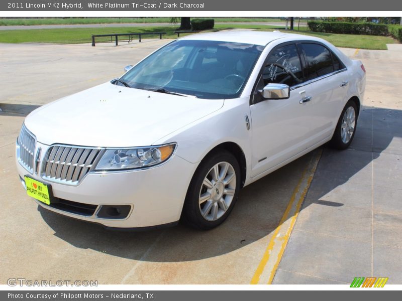 White Platinum Tri-Coat / Dark Charcoal 2011 Lincoln MKZ Hybrid