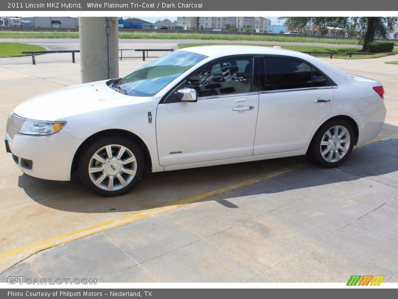 White Platinum Tri-Coat / Dark Charcoal 2011 Lincoln MKZ Hybrid