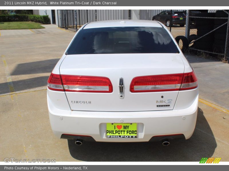 White Platinum Tri-Coat / Dark Charcoal 2011 Lincoln MKZ Hybrid