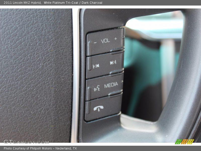 White Platinum Tri-Coat / Dark Charcoal 2011 Lincoln MKZ Hybrid