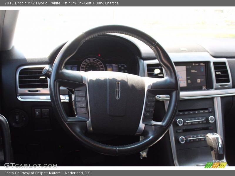 White Platinum Tri-Coat / Dark Charcoal 2011 Lincoln MKZ Hybrid