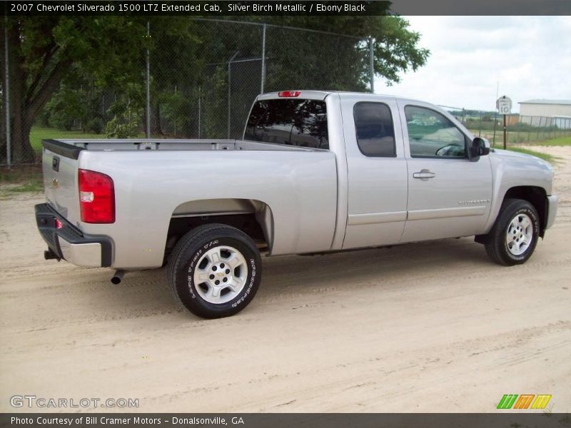 Silver Birch Metallic / Ebony Black 2007 Chevrolet Silverado 1500 LTZ Extended Cab