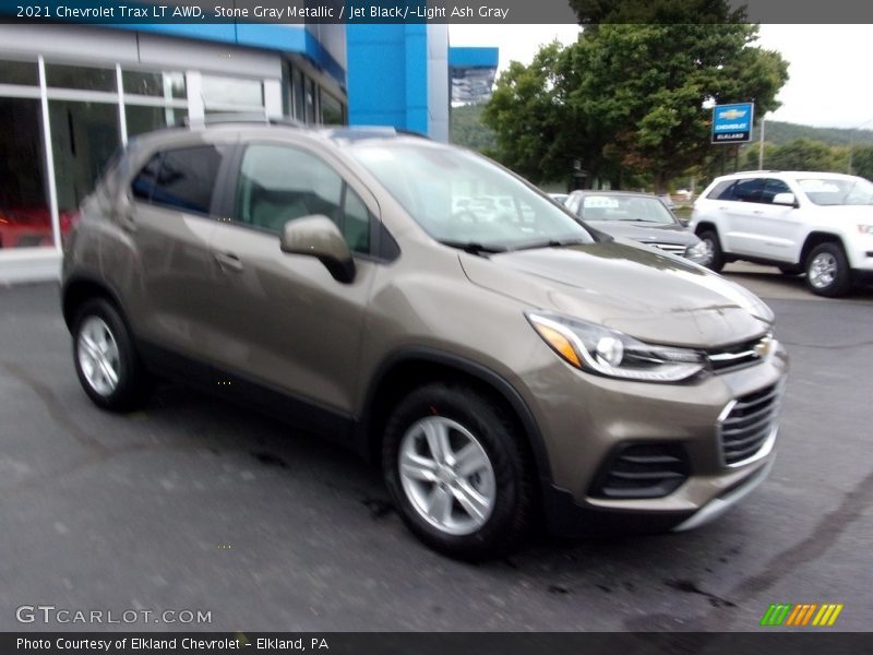 Stone Gray Metallic / Jet Black/­Light Ash Gray 2021 Chevrolet Trax LT AWD