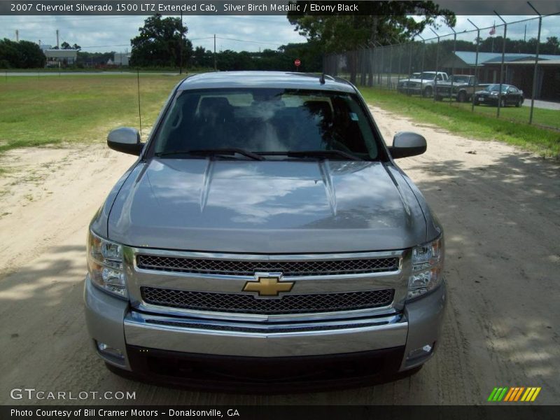 Silver Birch Metallic / Ebony Black 2007 Chevrolet Silverado 1500 LTZ Extended Cab